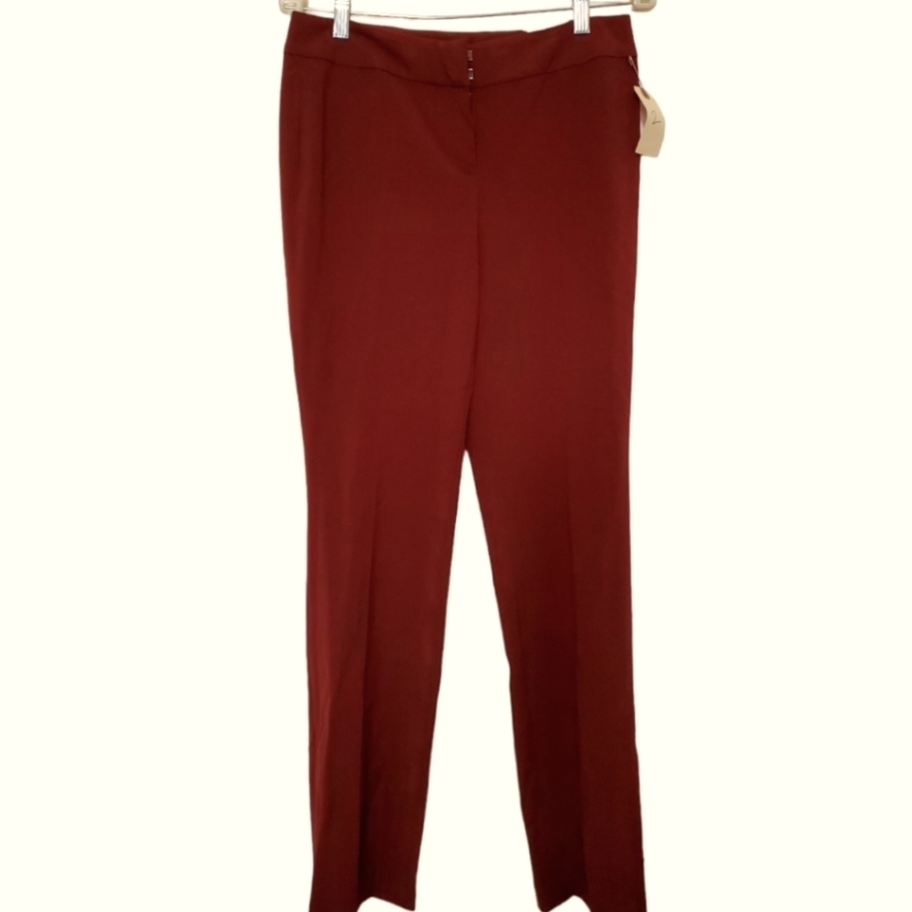 Nine West Women Burgundy Wine 2 Stretch Suit Pants Size 2